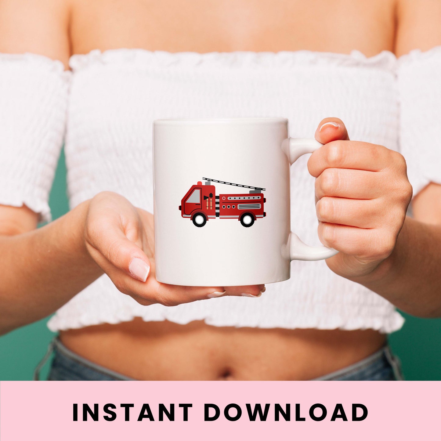 10 Fire Engine Clipart, Fire Department PNG, Fire Truck Svg, Fire Fighter PNG, Firefighter Birthday, Nursery Clipart, Instant Download