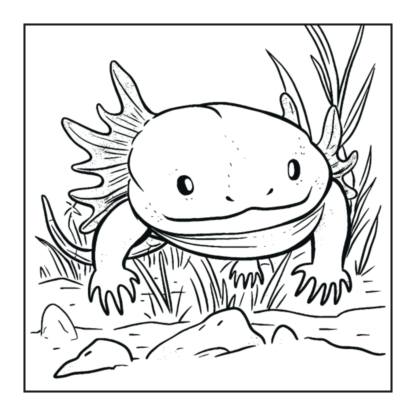 Axolotl Adventures | Underwater Journeys with Friendly Creatures | Coloring Book