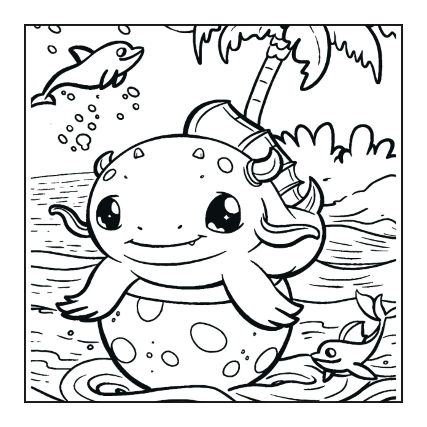 Axolotl Adventures | Underwater Journeys with Friendly Creatures | Coloring Book