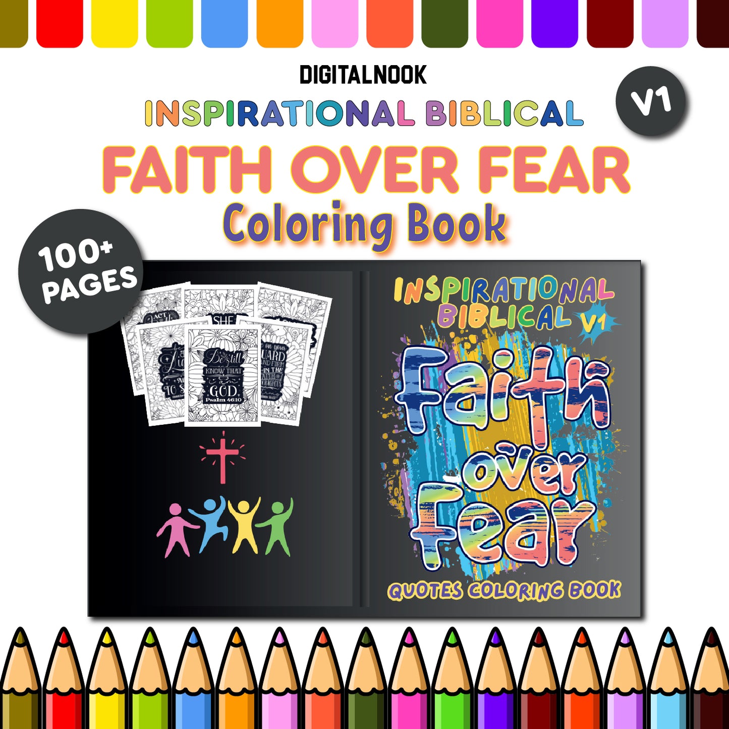 Spirit-Filled Strokes: Biblical Quotes Coloring Adventure | Coloring Book for Kids and Adults