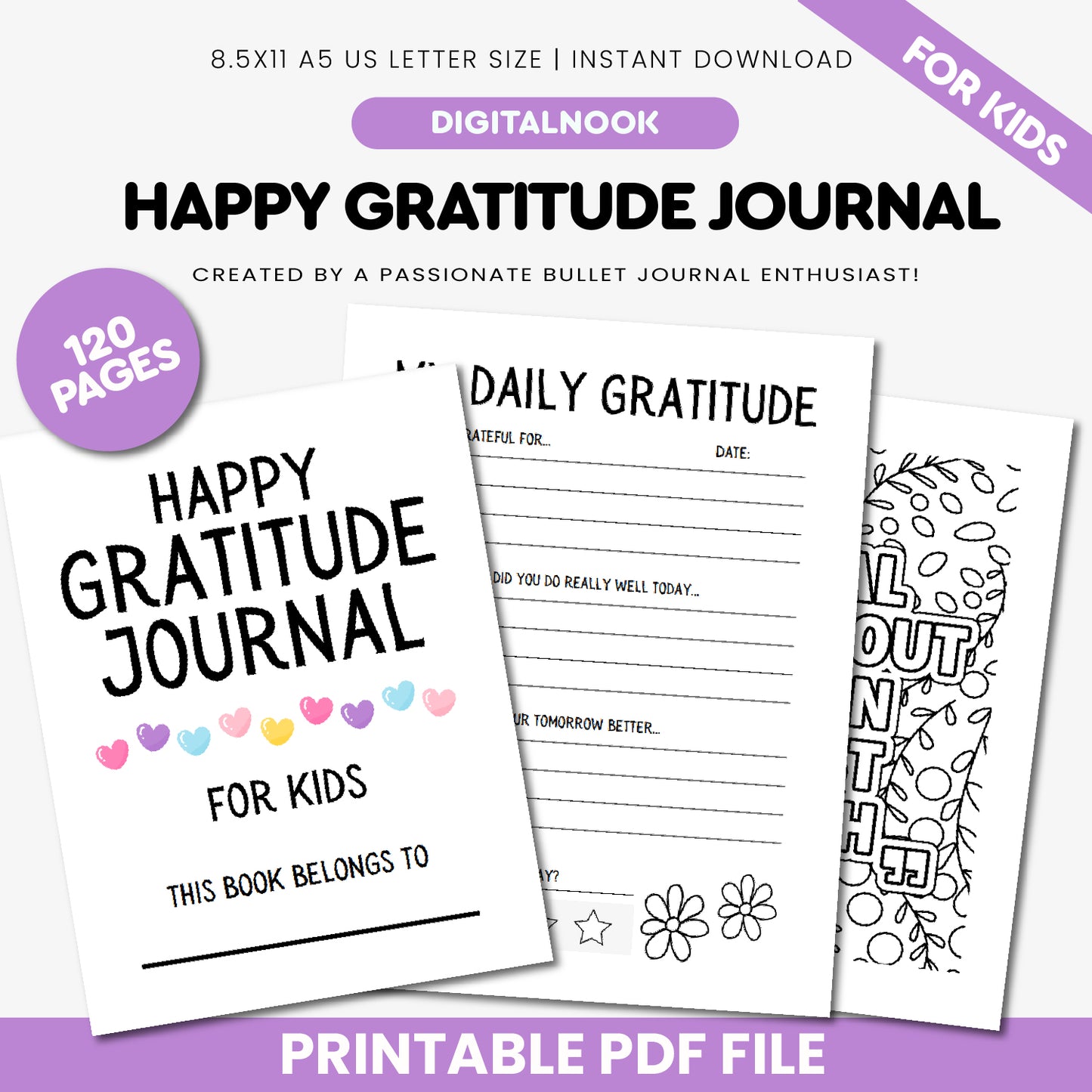 Happy Gratitude Journal for Kids ā Fun & Inspiring Daily Reflection
