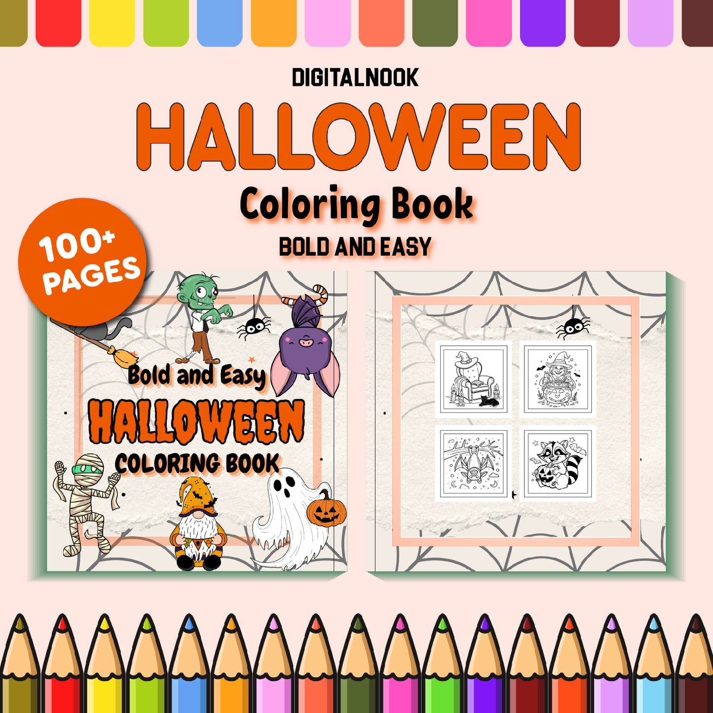 Halloween Coloring Book for Kids & Adults ā Spooky Fun Designs