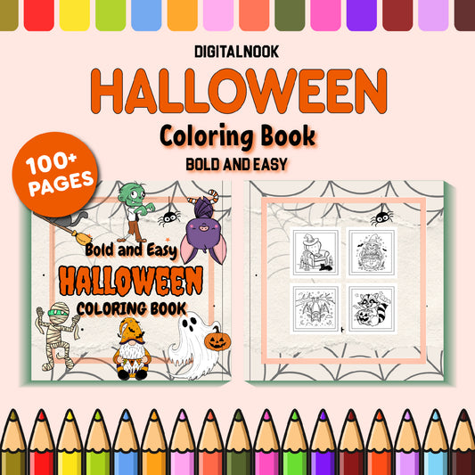 Halloween Coloring Book for Kids & Adults – Spooky Fun Designs