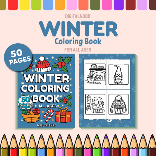 Winter Coloring Book for All Ages – Cozy Seasonal Designs