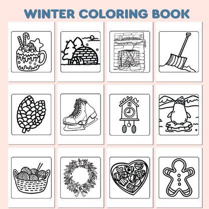 Winter Coloring Book for All Ages – Cozy Seasonal Designs