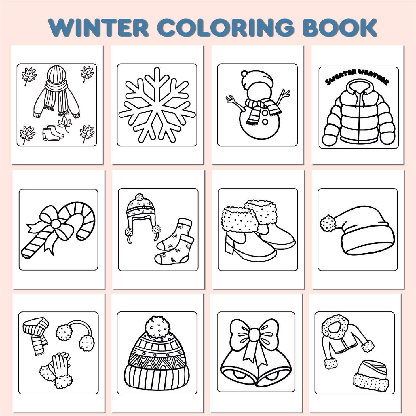 Winter Coloring Book for All Ages – Cozy Seasonal Designs