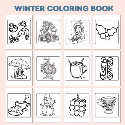 Winter Coloring Book for All Ages – Cozy Seasonal Designs